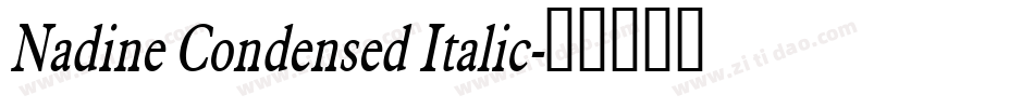 Nadine Condensed Italic字体转换